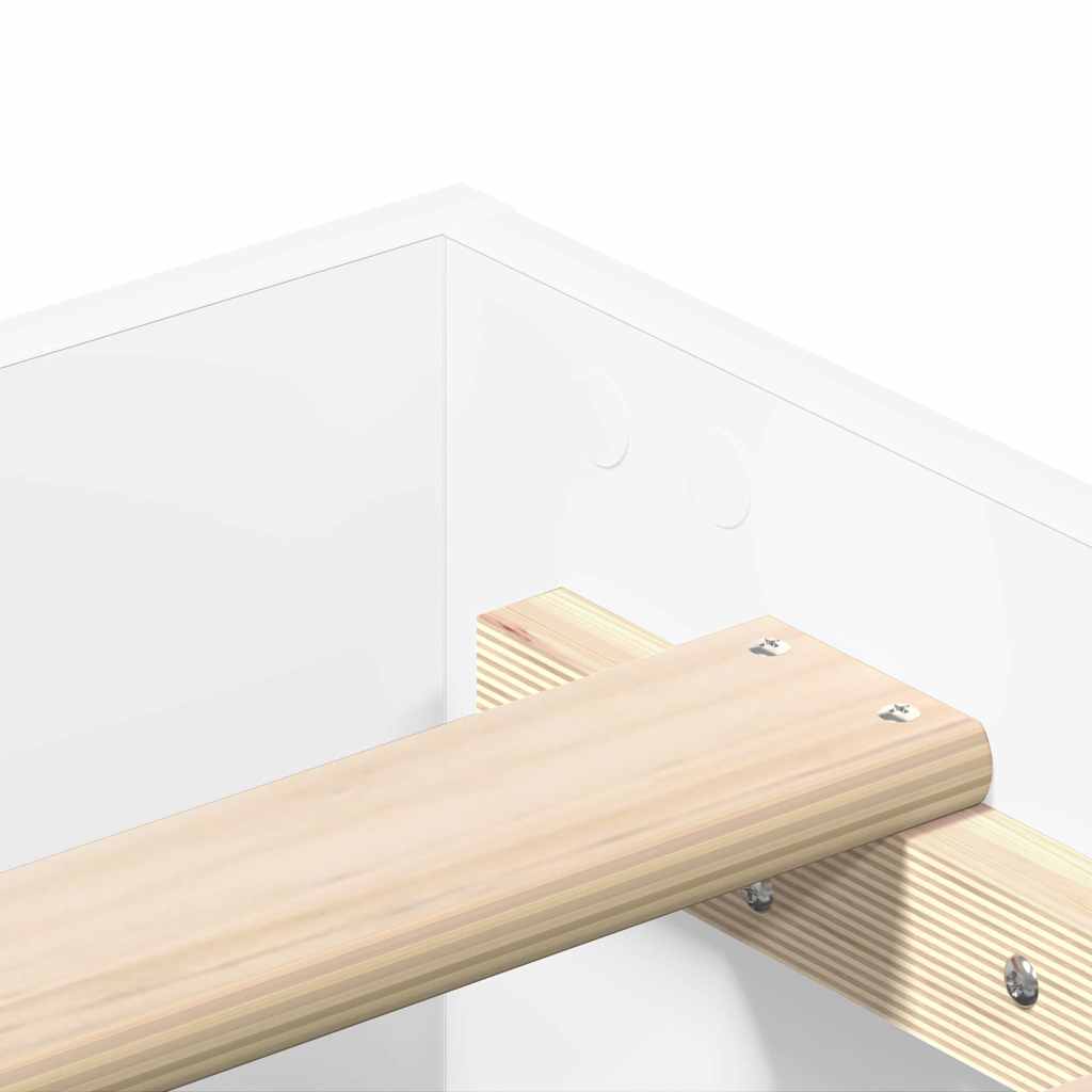 Giroletto senza Materasso Bianco 75x190 cm in Legno Multistrato | homemem39