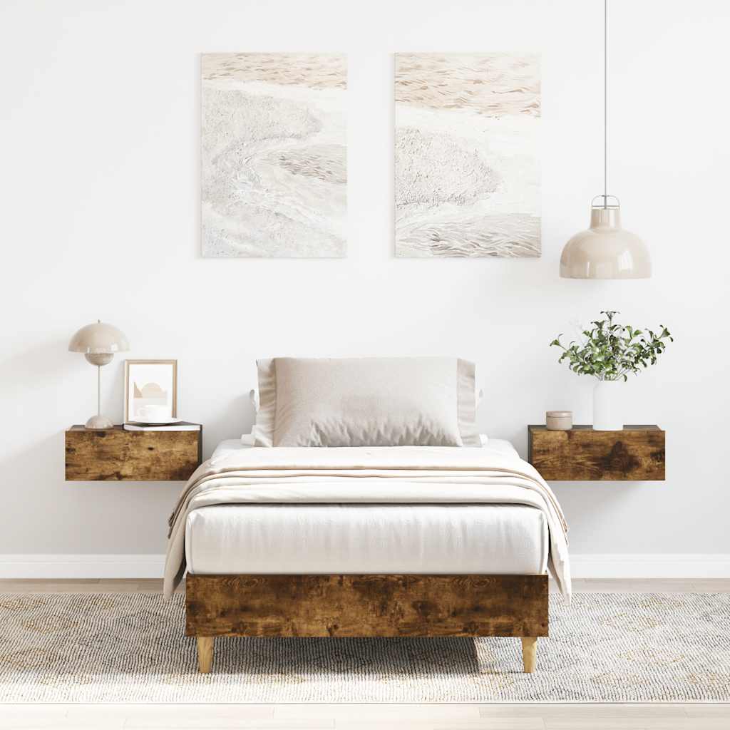 Giroletto senza Materasso Rovere Fumo 75x190 cm in Truciolato