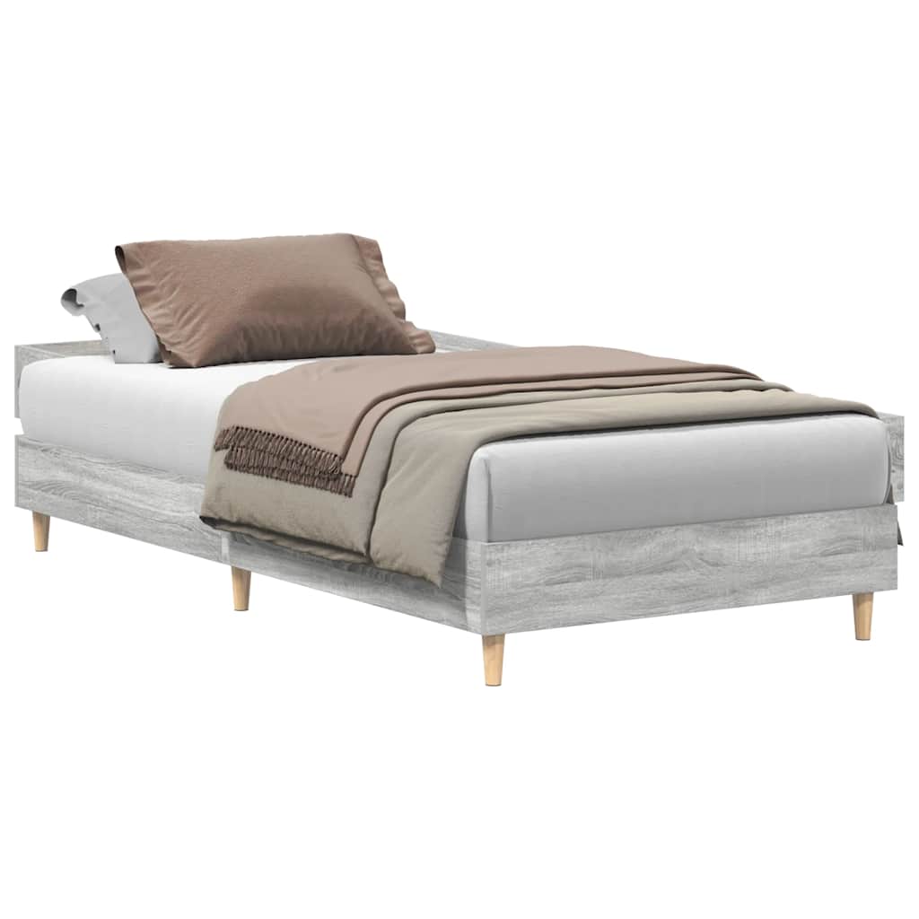Giroletto senza Materasso Grigio Sonoma 75x190 cm in Truciolato