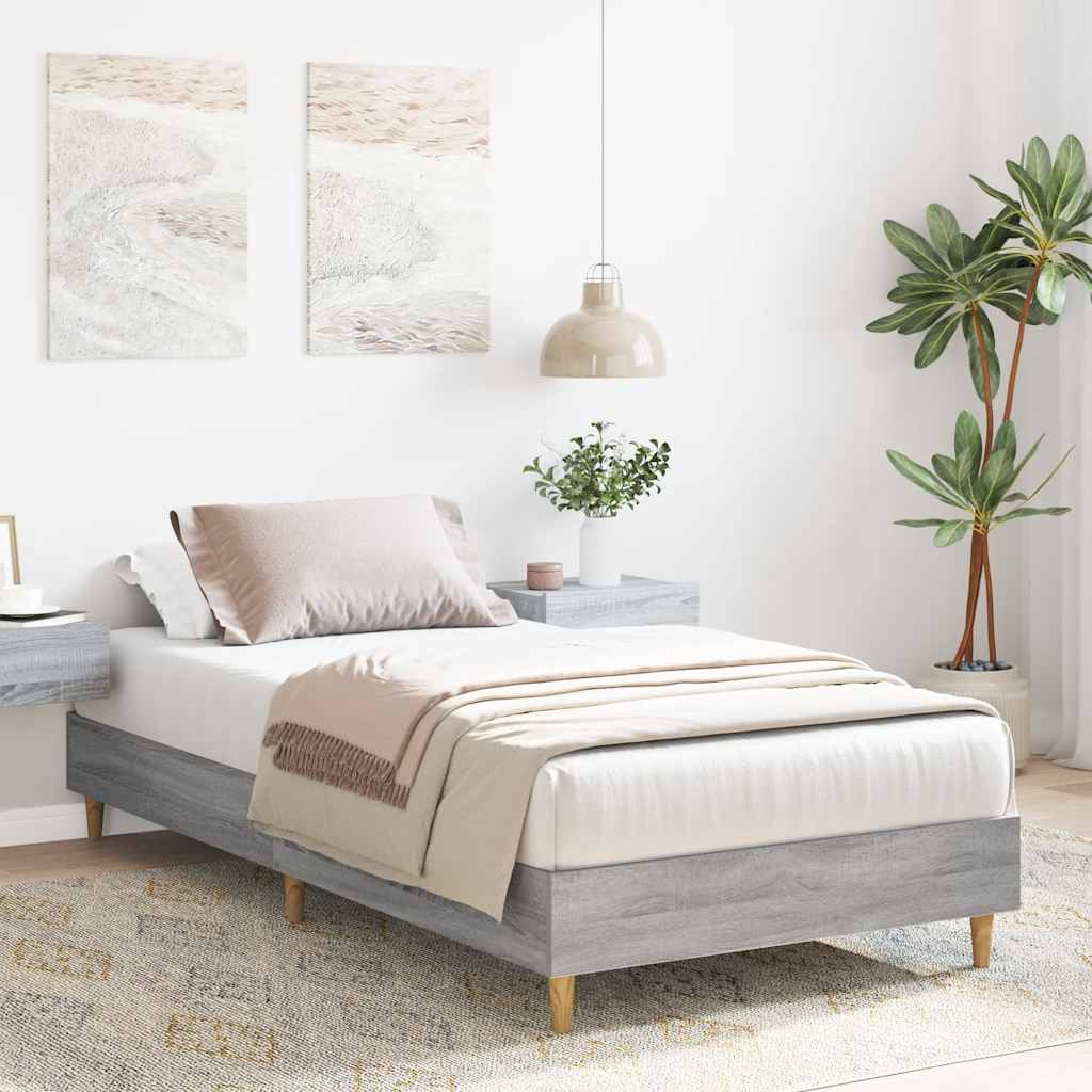 Giroletto senza Materasso Grigio Sonoma 75x190 cm in Truciolato