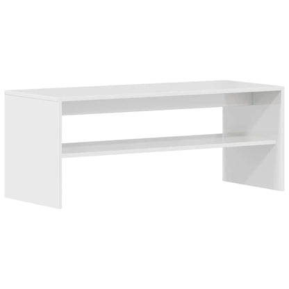 Mobile Porta TV Bianco Lucido 100x40x40 cm in Legno Multistrato - homemem39
