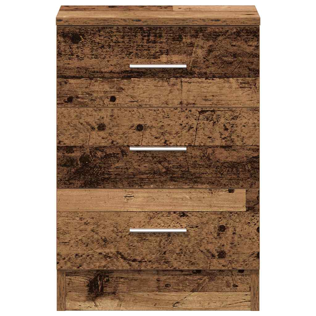Comodino Legno Antico 38x35x55 cm in Legno Multistrato - homemem39