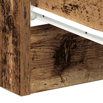 Comodino Legno Antico 38x35x55 cm in Legno Multistrato - homemem39