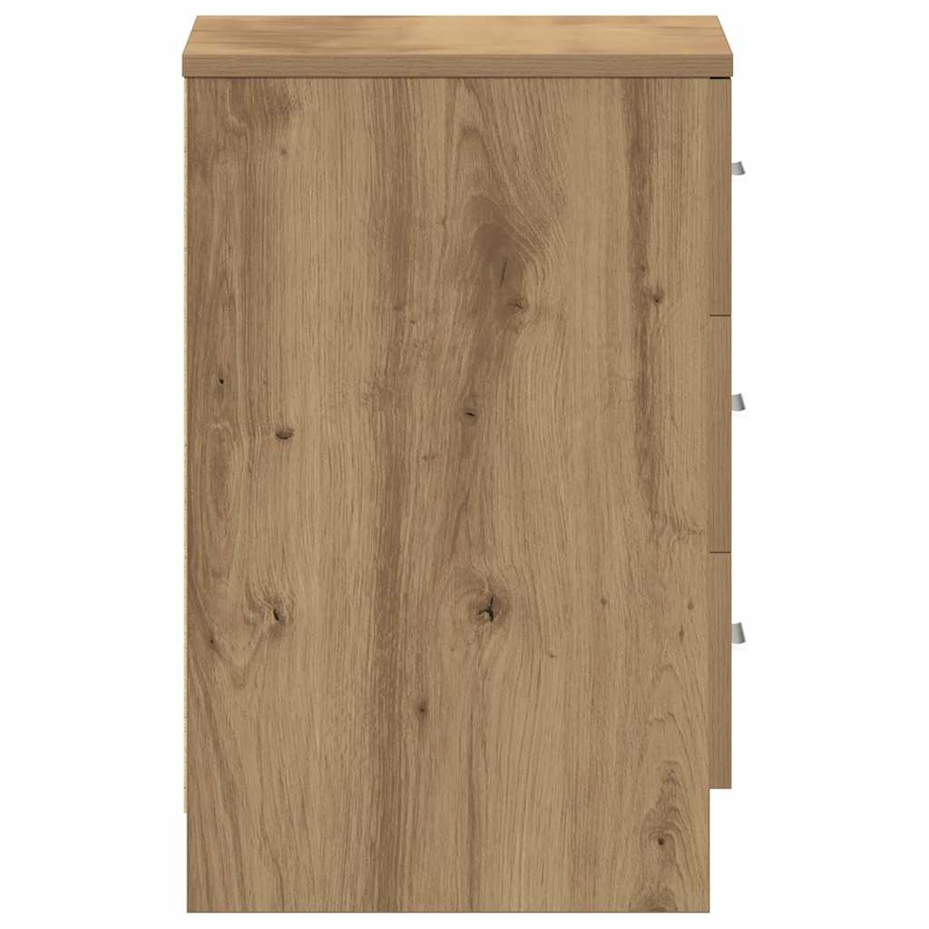 Comodino Rovere Artigianale 38x35x55 cm in Legno Multistrato - homemem39