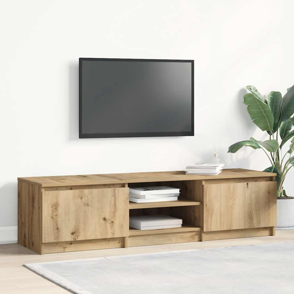 Mobile Porta TV Rovere Artigianale 140x40x36 cm Multistrato - homemem39