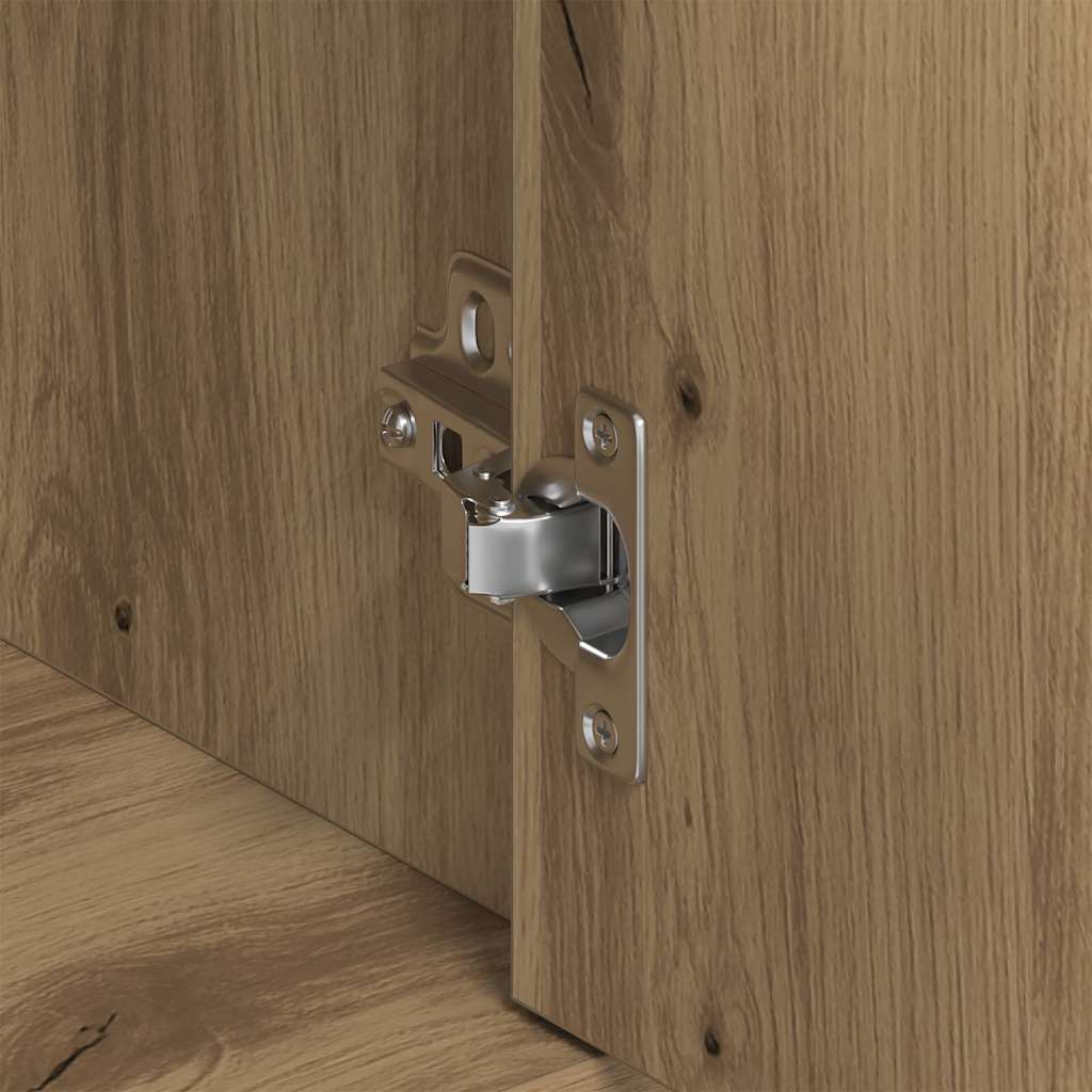 Credenza Rovere Artigianale 88x30x70 cm in Legno Multistrato - homemem39