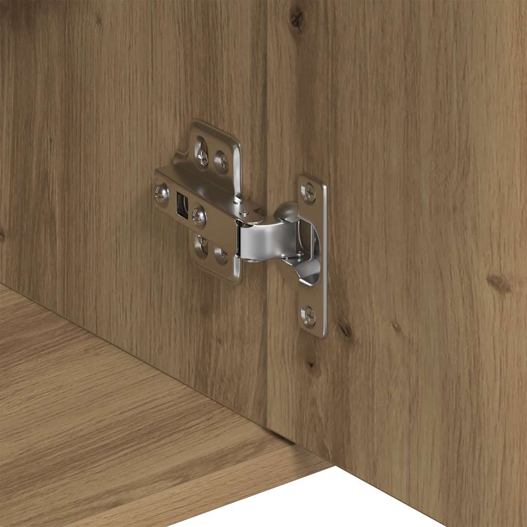 Credenza Rovere Artigianale 88x30x70 cm in Legno Multistrato - homemem39