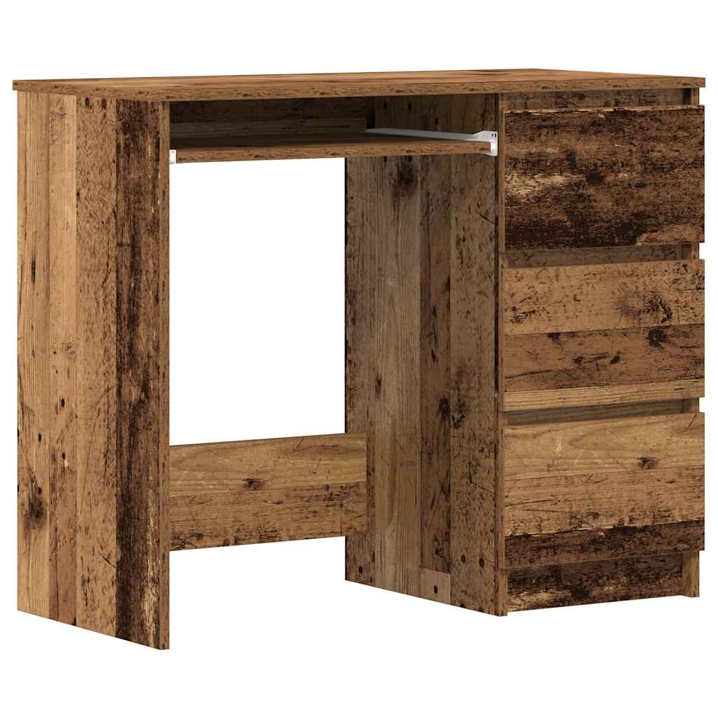 Scrivania Legno Antico 90x45x76 cm in Legno Multistrato - homemem39