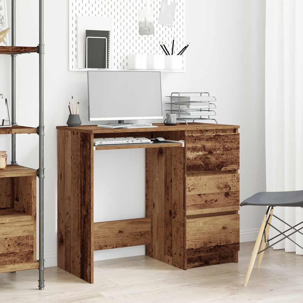 Scrivania Legno Antico 90x45x76 cm in Legno Multistrato | homemem39