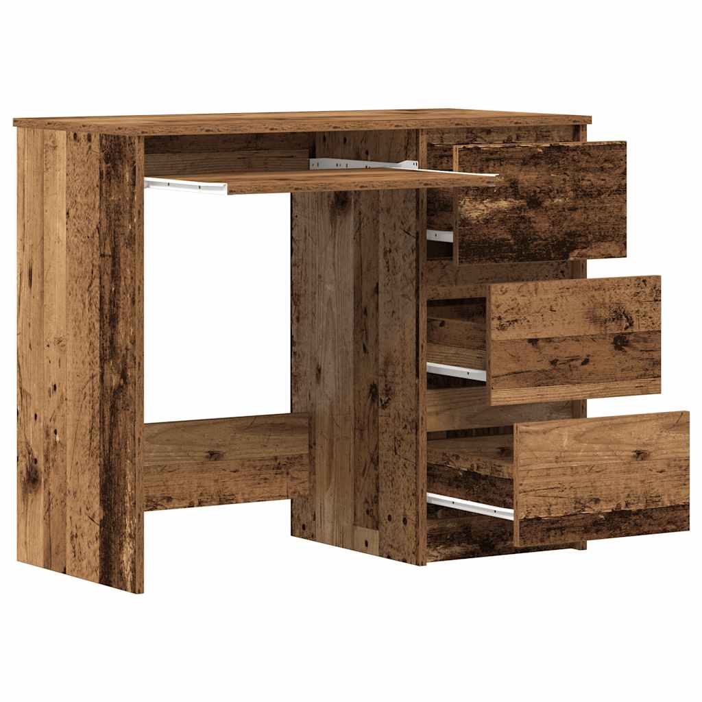 Scrivania Legno Antico 90x45x76 cm in Legno Multistrato - homemem39