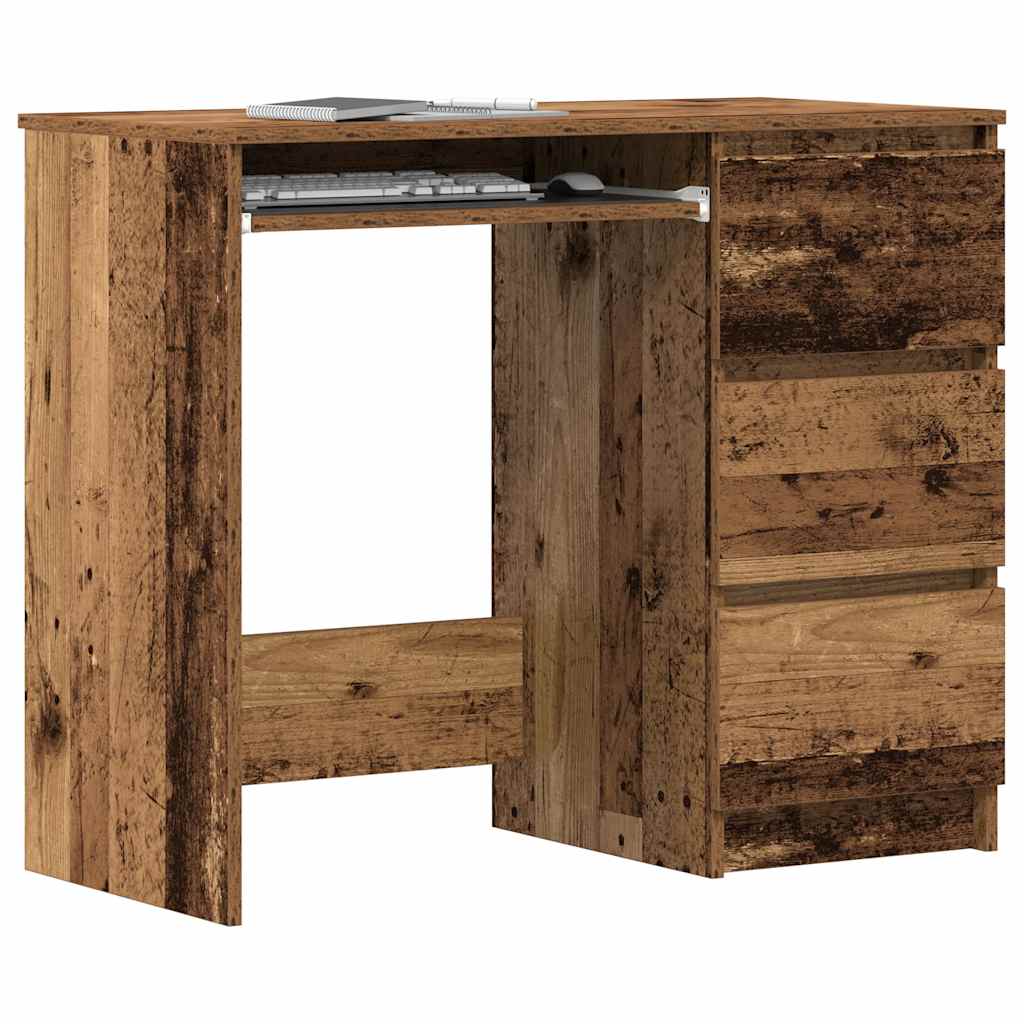 Scrivania Legno Antico 90x45x76 cm in Legno Multistrato - homemem39