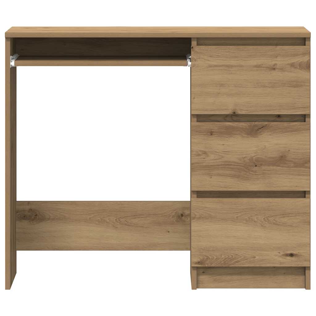Scrivania Rovere Artigianale 90x45x76 cm in Legno Multistrato - homemem39