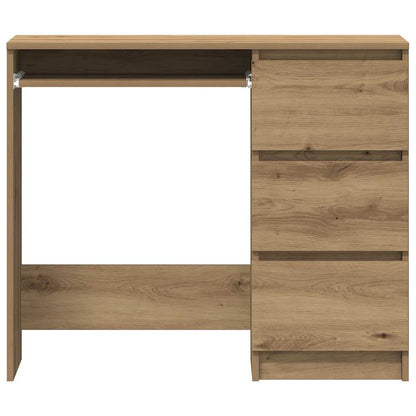 Scrivania Rovere Artigianale 90x45x76 cm in Legno Multistrato - homemem39
