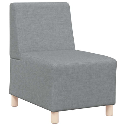 Divano componibile senza braccioli grigio chiaro 55 cm in tessuto