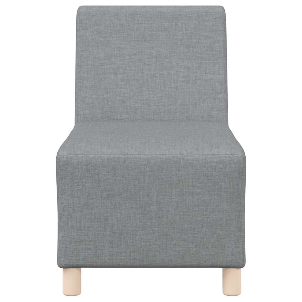 Divano componibile senza braccioli grigio chiaro 55 cm in tessuto | homemem39