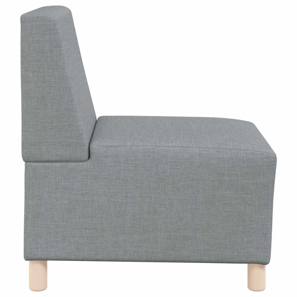 Divano componibile senza braccioli grigio chiaro 55 cm in tessuto | homemem39