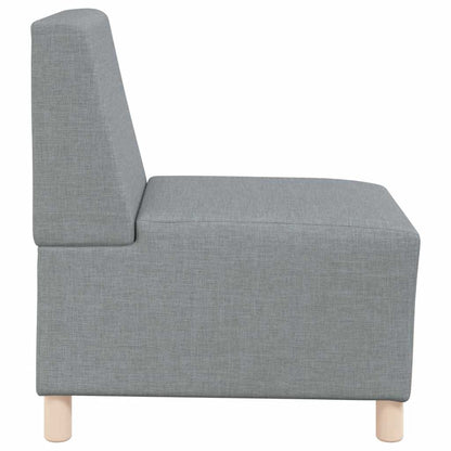 Divano componibile senza braccioli grigio chiaro 55 cm in tessuto