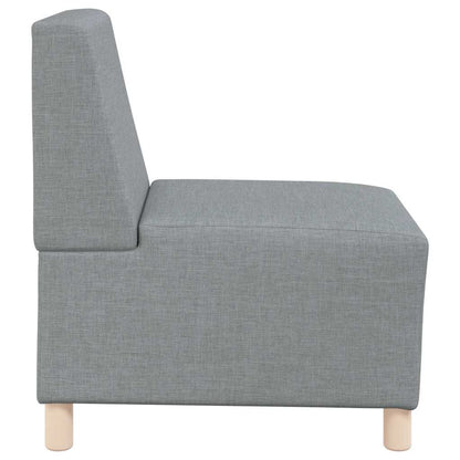 Divano Sedia senza Braccioli Grigio Chiaro 55 cm in Tessuto - homemem39