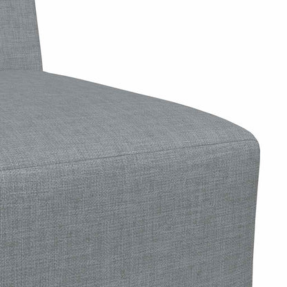 Divano componibile senza braccioli grigio chiaro 55 cm in tessuto
