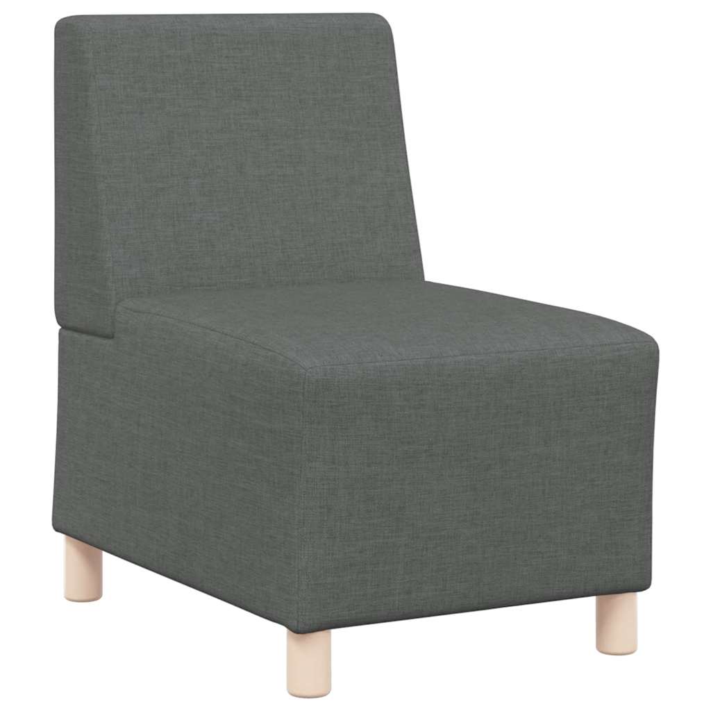 Divano componibile senza braccioli grigio scuro 55 cm in tessuto