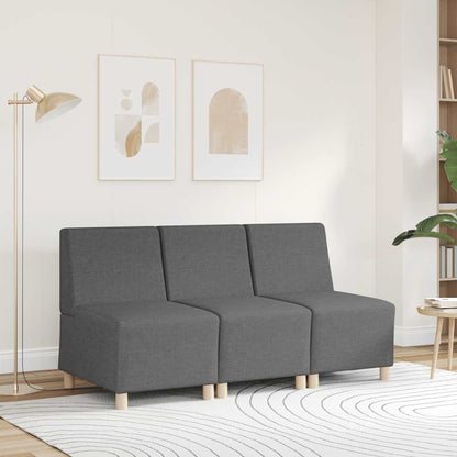 Divano componibile senza braccioli grigio scuro 55 cm in tessuto | homemem39
