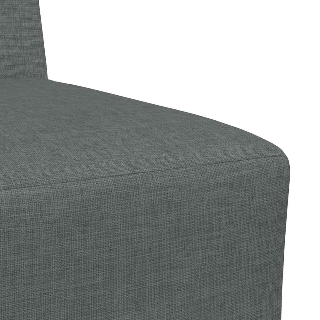 Divano componibile senza braccioli grigio scuro 55 cm in tessuto