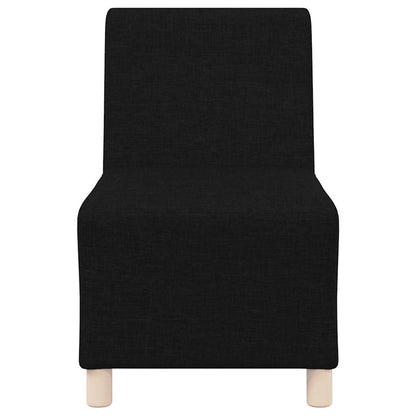 Divano componibile senza braccioli nero 55 cm in tessuto