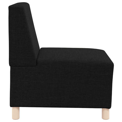 Divano componibile senza braccioli nero 55 cm in tessuto