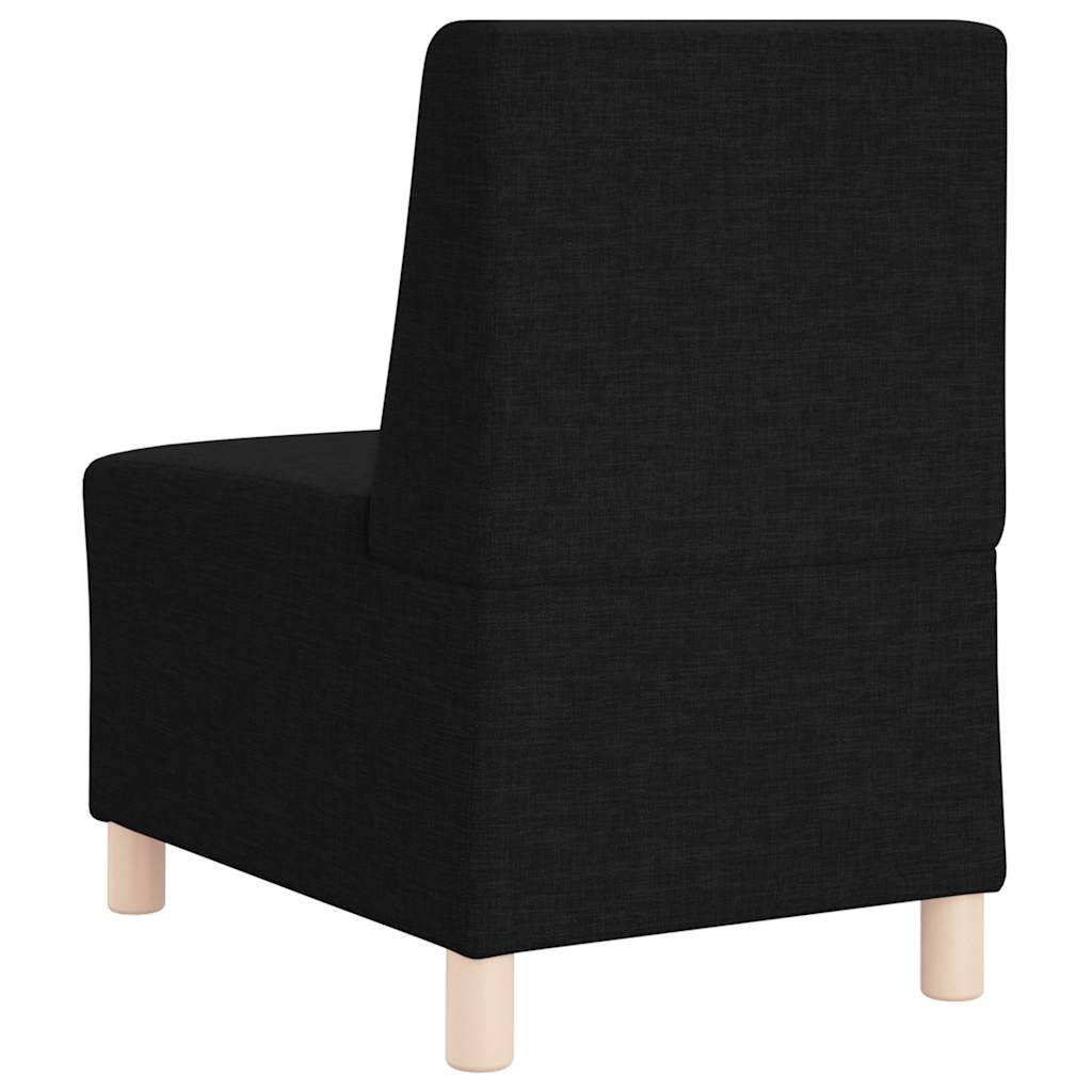 Divano componibile senza braccioli nero 55 cm in tessuto