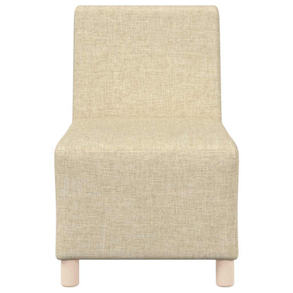 Divano componibile senza braccioli crema 55 cm in tessuto