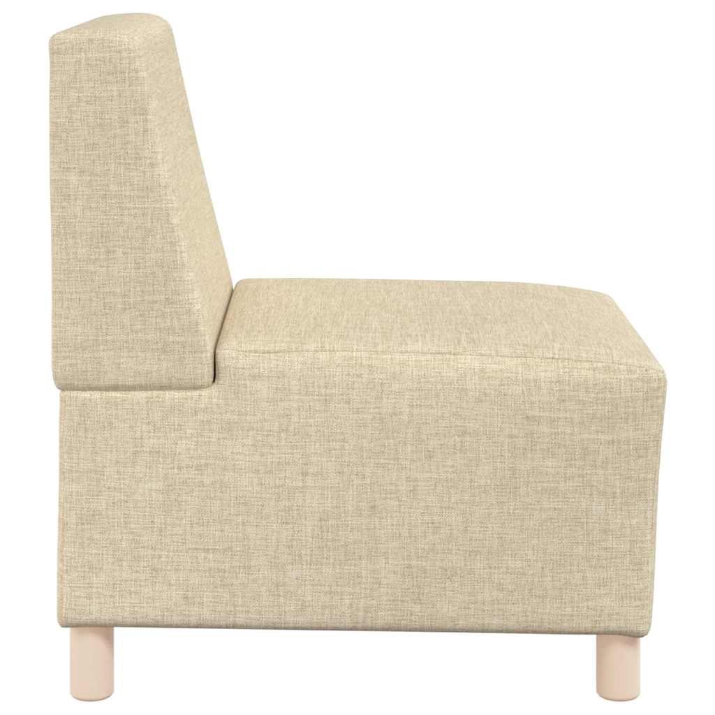 Divano componibile senza braccioli crema 55 cm in tessuto