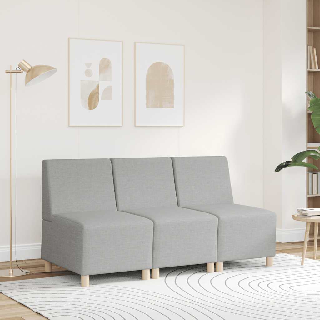 Divano componibile senza braccioli grigio nuvola 55 cm in tessuto | homemem39