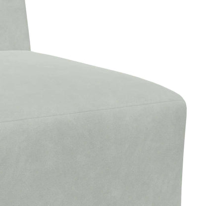 Divano componibile senza braccioli grigio chiaro 55 cm in velluto | homemem39