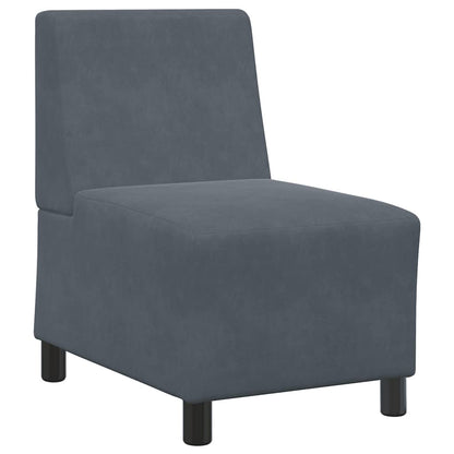 Divano componibile senza braccioli grigio scuro 55 cm in velluto | homemem39