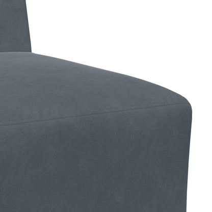 Divano componibile senza braccioli grigio scuro 55 cm in velluto | homemem39