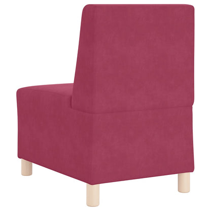Divano Sedia senza Braccioli Rosso Vino 55 cm Velluto - homemem39