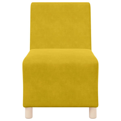 Divano componibile senza braccioli giallo 55 cm in velluto | homemem39