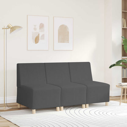 | Unità di Divano Modulare Senza Braccioli | Grigio scuro