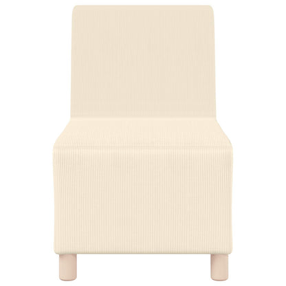 | Unità di Divano Modulare Senza Braccioli | Crema 55 x 74 x 82 cm