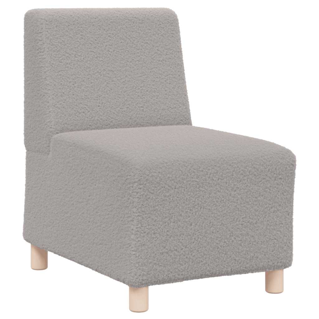 Divano componibile senza braccioli grigio chiaro 55 cm