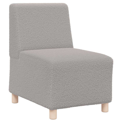 Divano componibile senza braccioli grigio chiaro 55 cm