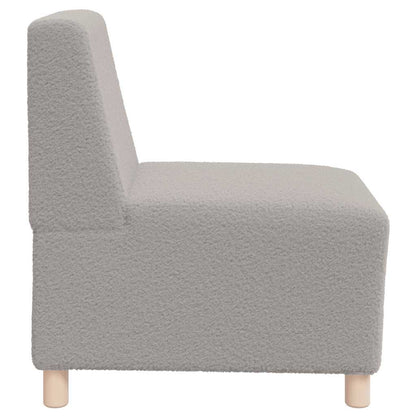 Divano componibile senza braccioli grigio chiaro 55 cm