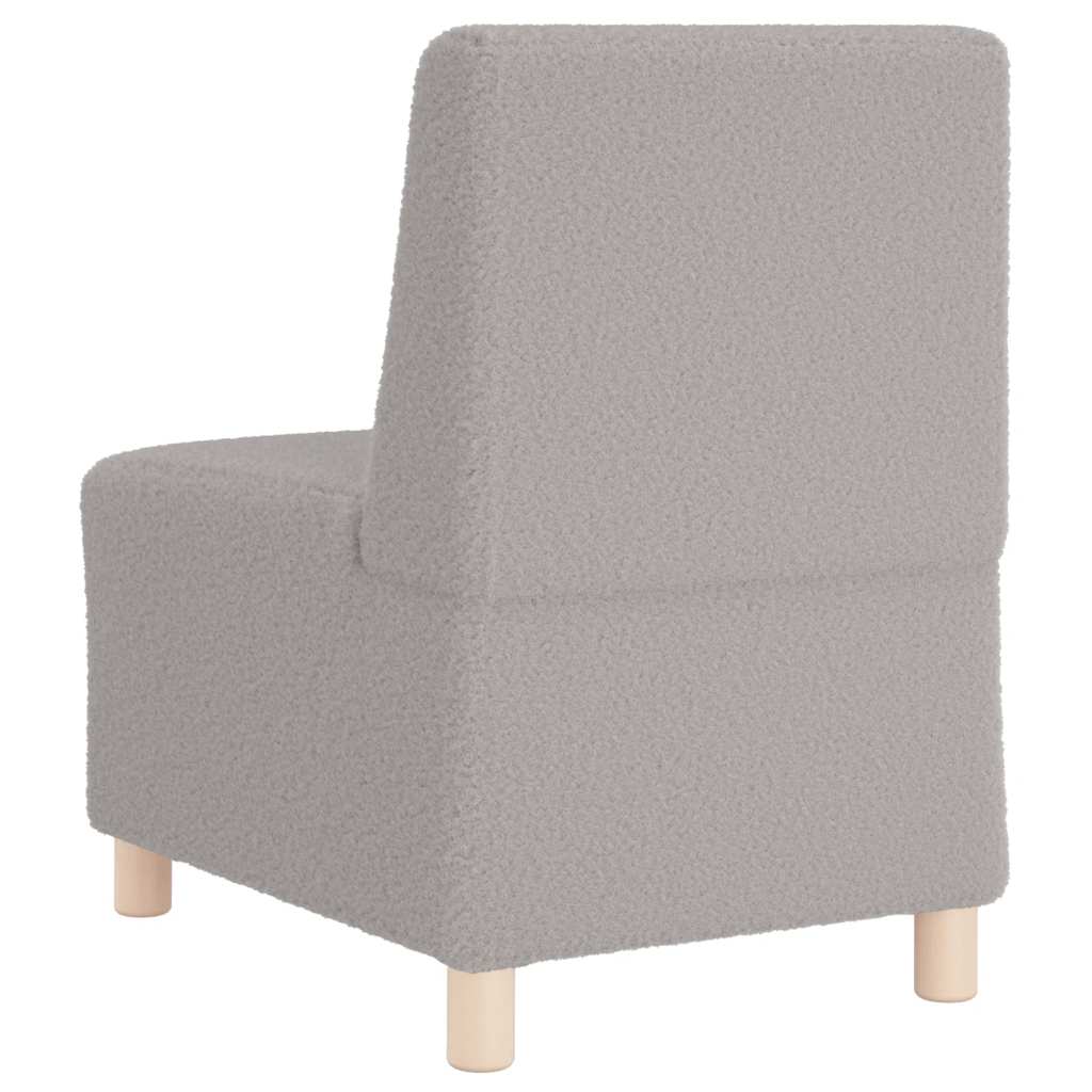 Divano componibile senza braccioli grigio chiaro 55 cm