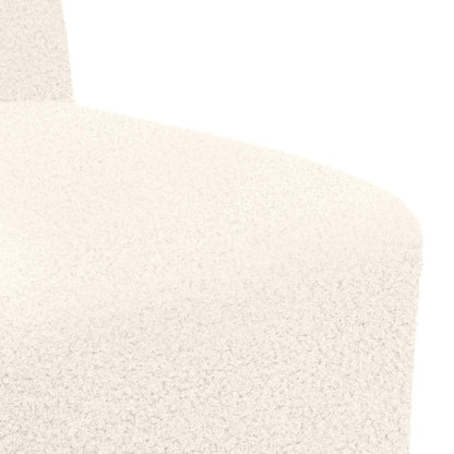 Divano componibile senza braccioli crema 55 cm tessuto effetto lana riccio