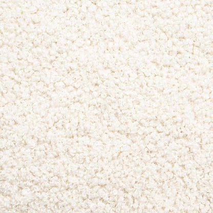 Divano Sedia senza Braccioli Crema 55 cm Tessuto Riccio Effetto Lana - homemem39