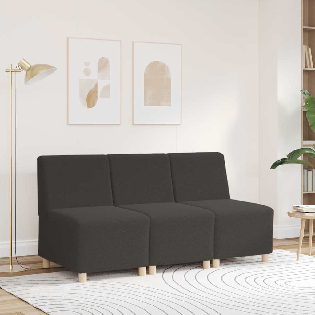 Divano componibile senza braccioli grigio scuro 55 cm