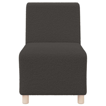 Divano componibile senza braccioli grigio scuro 55 cm