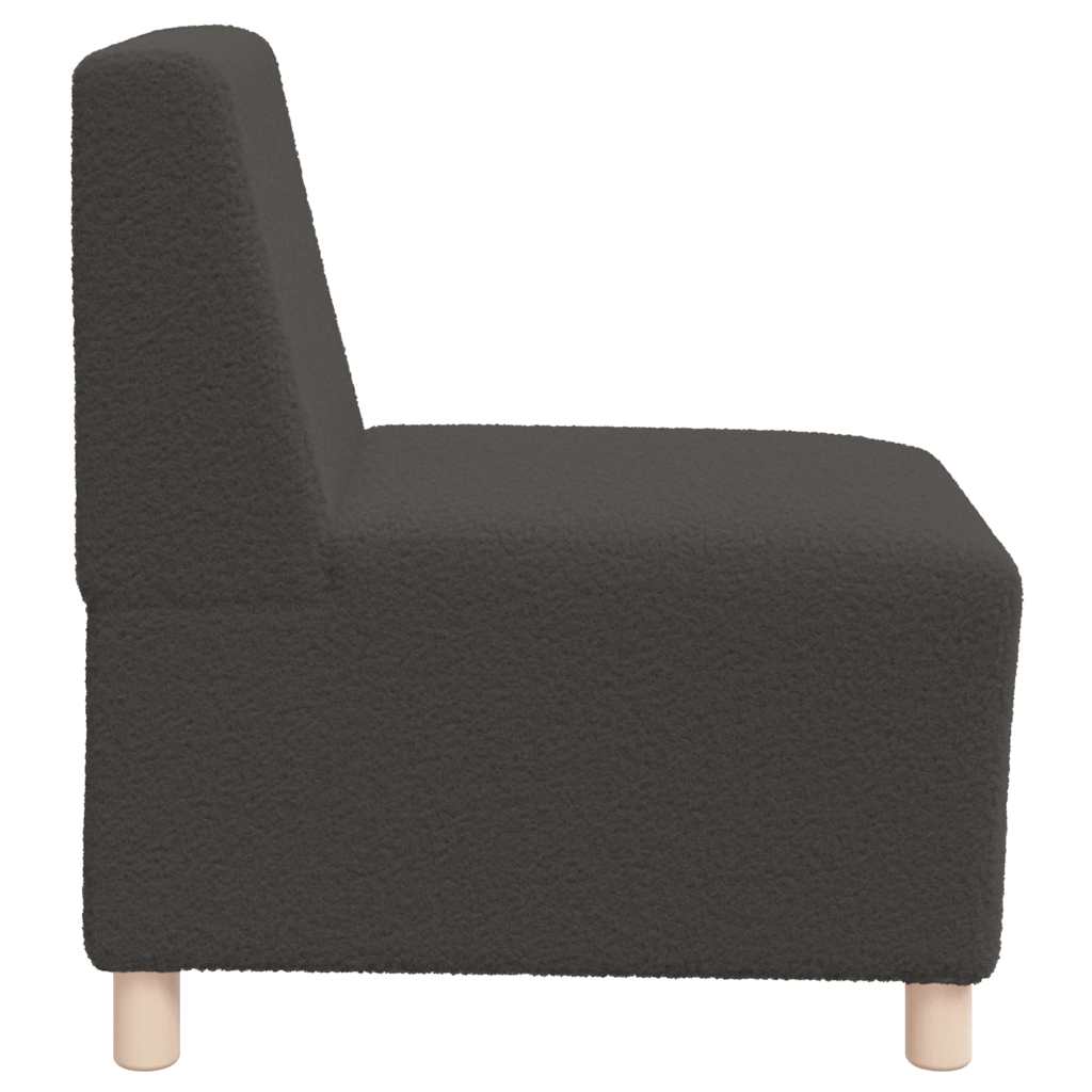 Divano componibile senza braccioli grigio scuro 55 cm