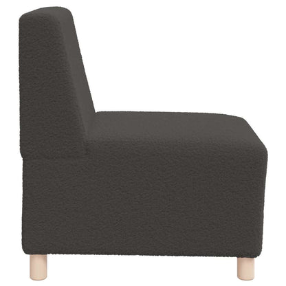Divano componibile senza braccioli grigio scuro 55 cm