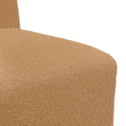 Divano Sedia senza Braccioli Beige 55 cm Tessuto Riccio Simile alla Lana - homemem39